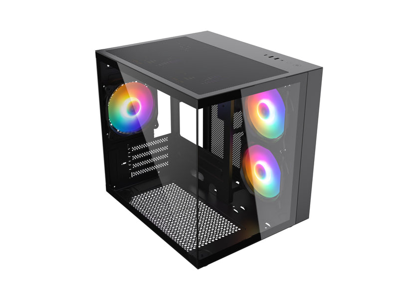 Gabinete Gamer Aquário PIXXO PRETO, M-ATX - CGH100B